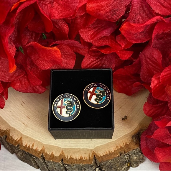 Alfa Romeo Luxury Car Logo Inspired Cufflinks - Picture 12 of 13